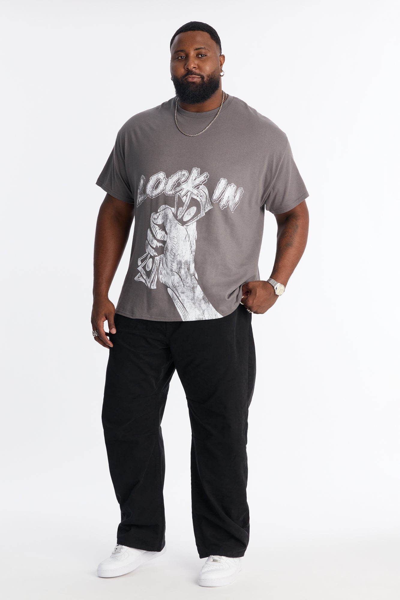 Lock In Grind Short Sleeve Tee - Grey