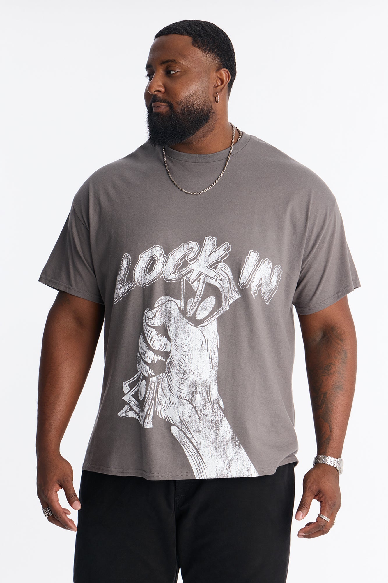 Lock In Grind Short Sleeve Tee - Grey