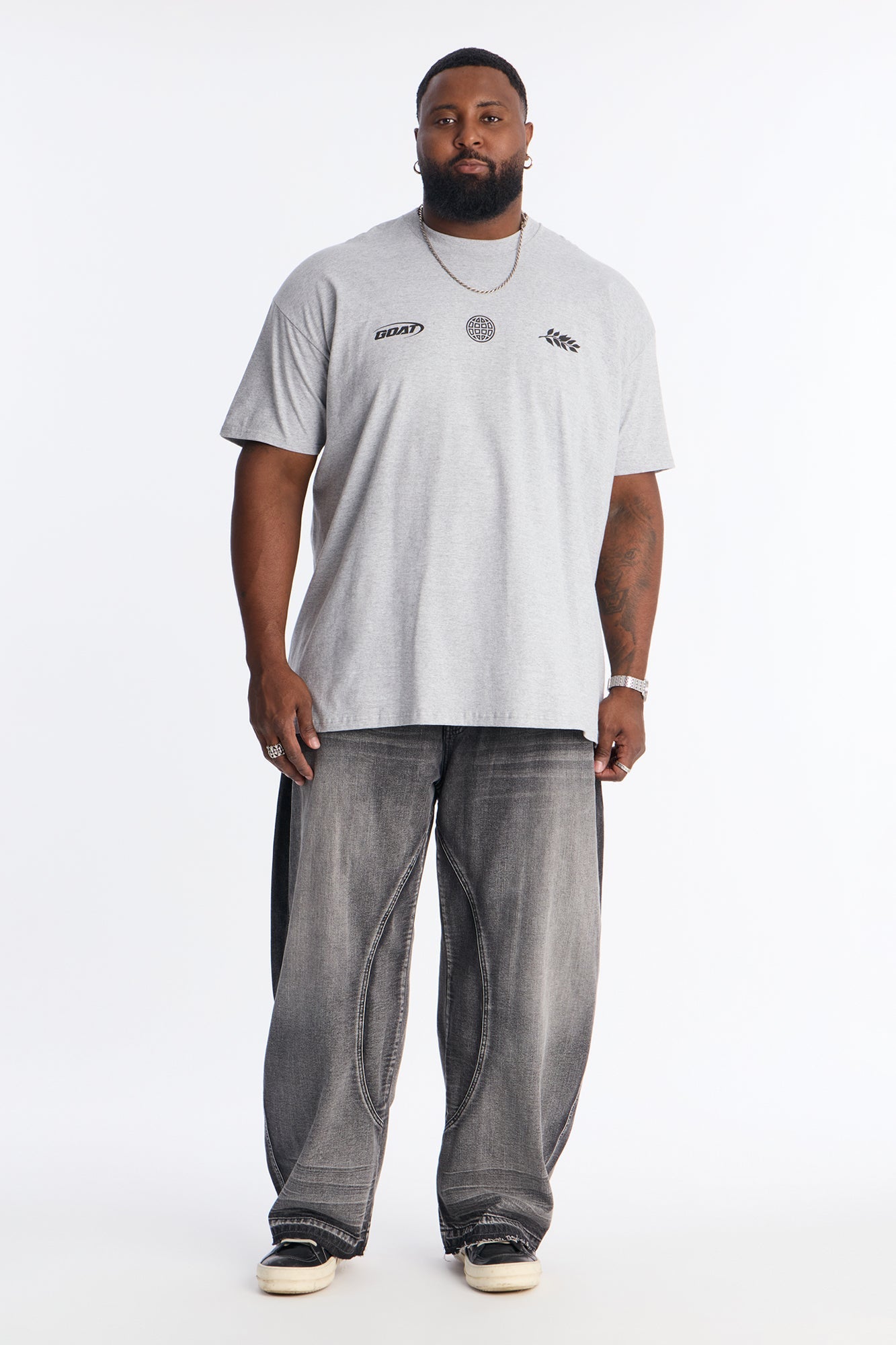 GOAT Forever Worldwide Short Sleeve Tee - Heather Grey