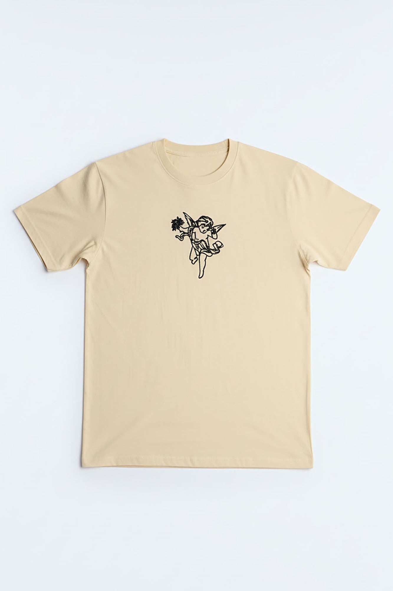 No Rules Law Embroidery Short Sleeve Tee - Off White